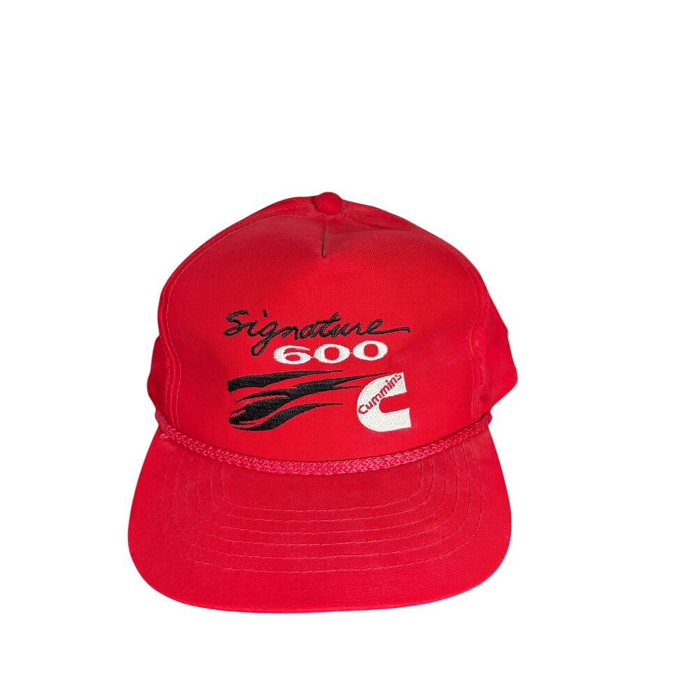 Vintage Auto Cummins Trucks- Snapback Rope Hat Cap-  OS red Black-Casual